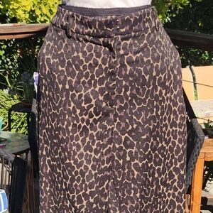 All Saints Jemi Leppo Animal Print Wide Leg Trouser Sz 8